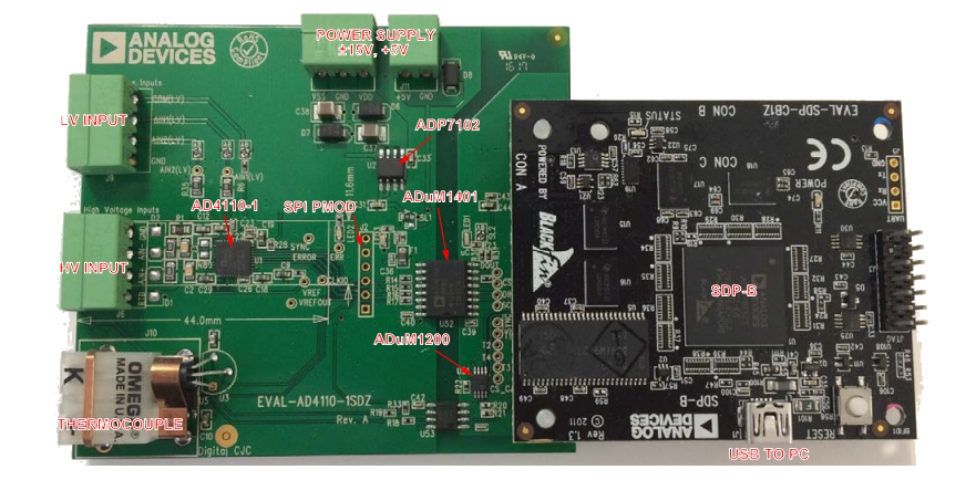 Schaltungsanordnung - Analog Devices Inc. EVAL-AD4110-1SDZ Evaluierungsboard